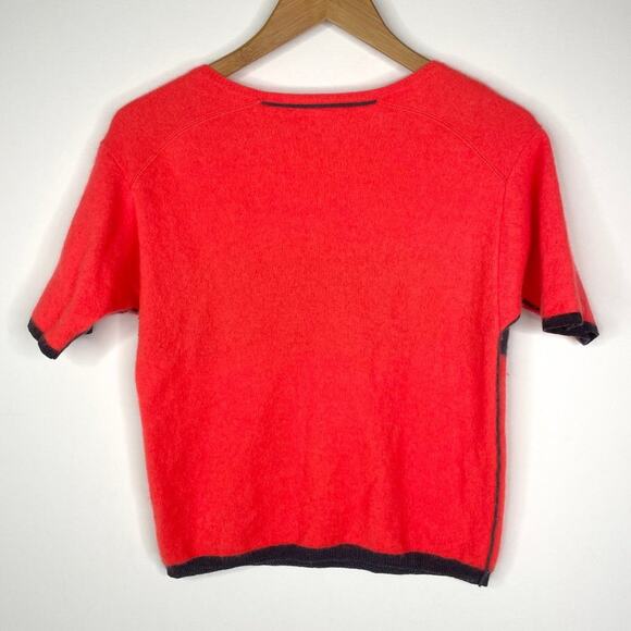 Duffy Coral & Grey 100% Cashmere Sweater XS - Picture 7 of 10